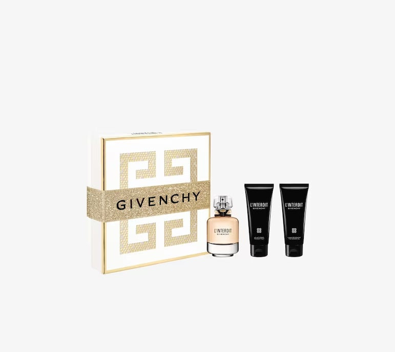 Givenchy L'interdit Holiday Set- Eau de Parfum, 80 ml + Body lotion 75 ml + Shower Oil 75 ml Gift Set
