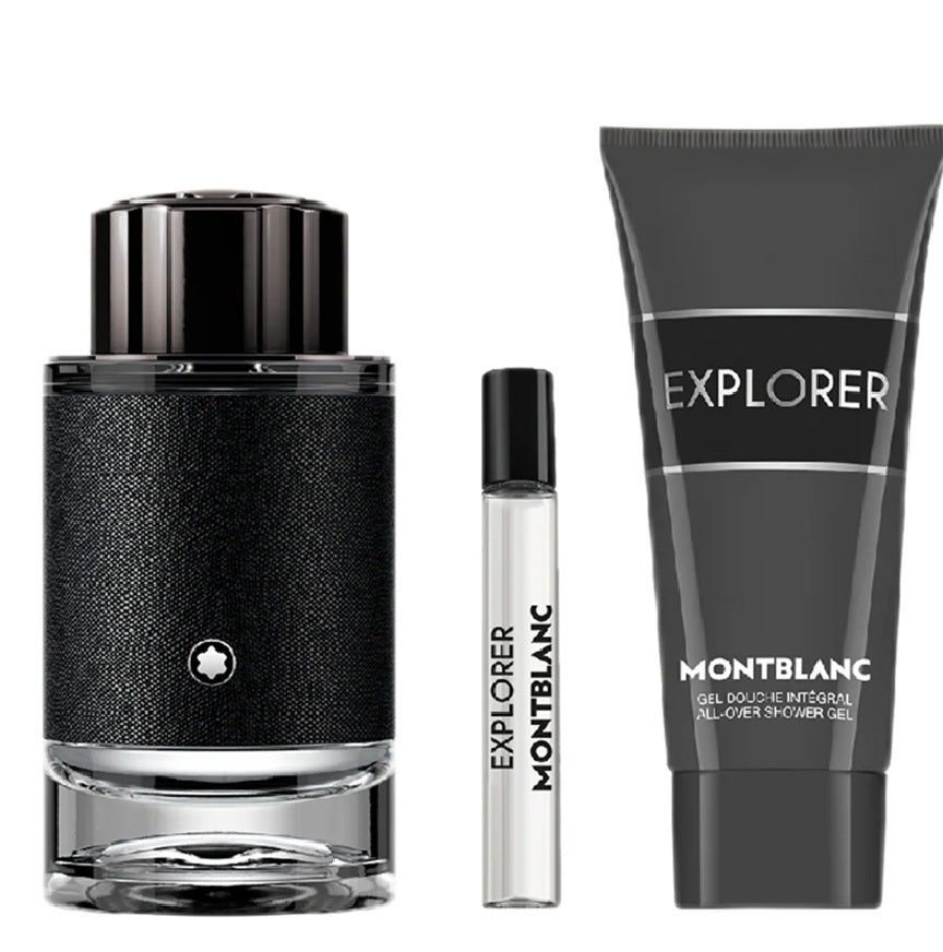 Mont Blanc Explorer Gift Set with its package–niche perfume for men
