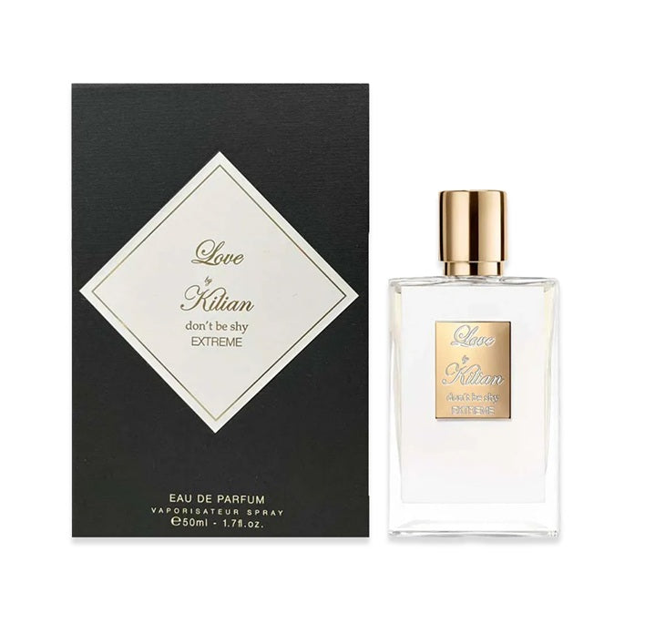 Kilian Love Don't Be Shy Extreme 50 ML with its package – niche perfume for women