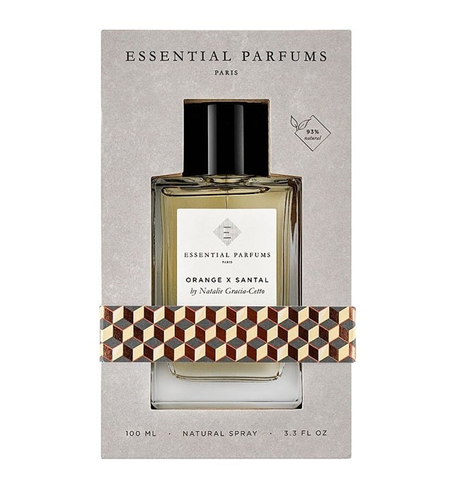 Essential Parfums Orange x Santal Edp 100?ml with its package – luxury perfume set for unisex