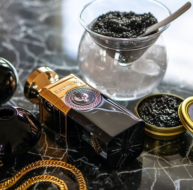 Electimuss Black Caviar Pure Parfum 100 ml in lifestyle – luxury perfume for unisex