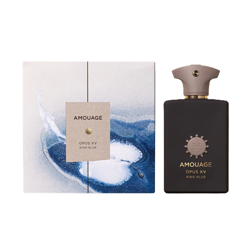 Amouage Opus XV King Blue EDP 100ml with its package – niche perfume for unisex