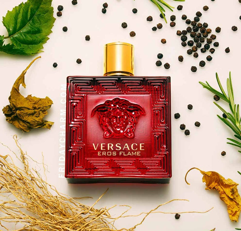 Versace Eros Flame EDP 5ml in lifestyle – luxury perfume for men