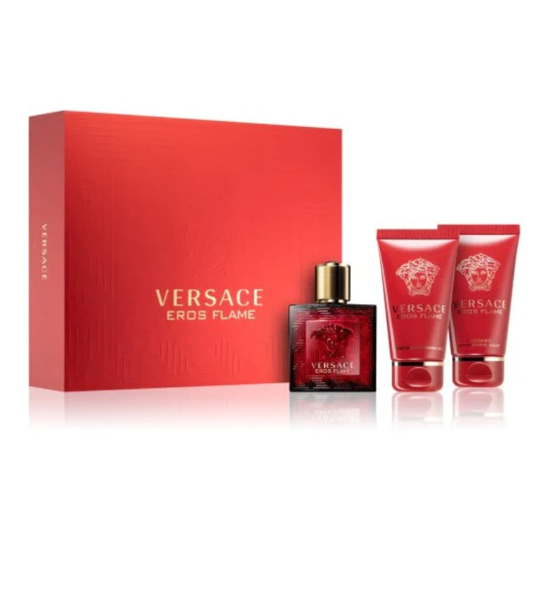 Versace Eros Flamme Gift Set EDP 50 ml + shower gel 50 ml + After Shave 50 ml