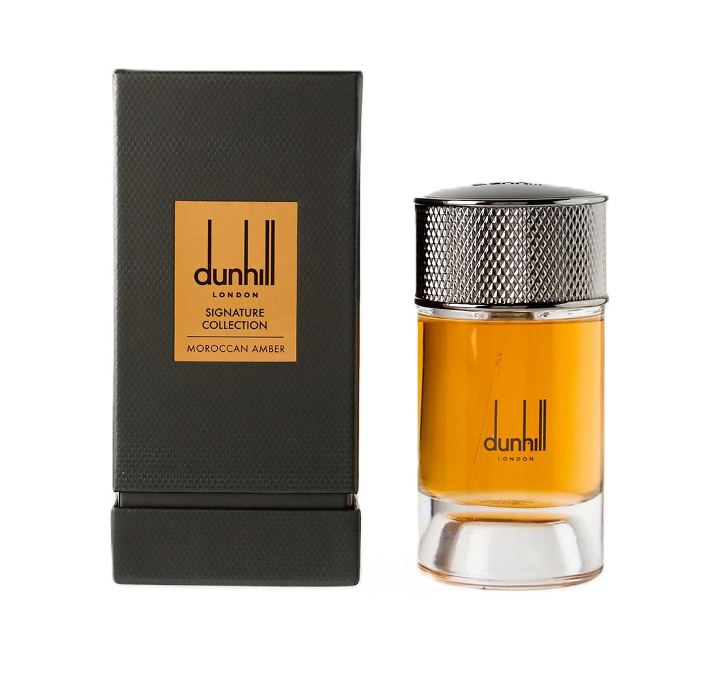 Dunhill London Moroccan Amber EDP 100 ML with its package – niche perfume for men