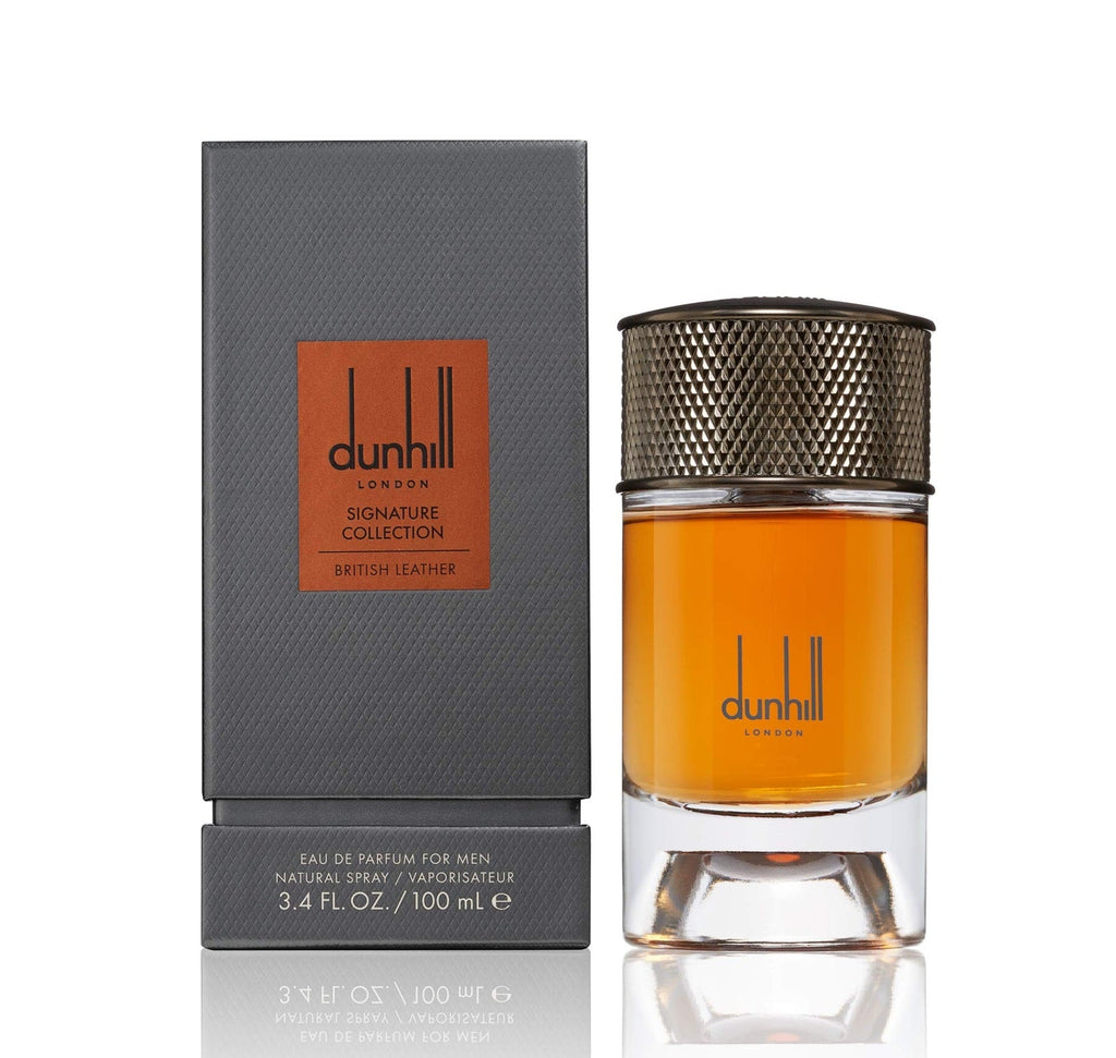Dunhill London British Leather EDP 100 ML with its package – niche perfume for men