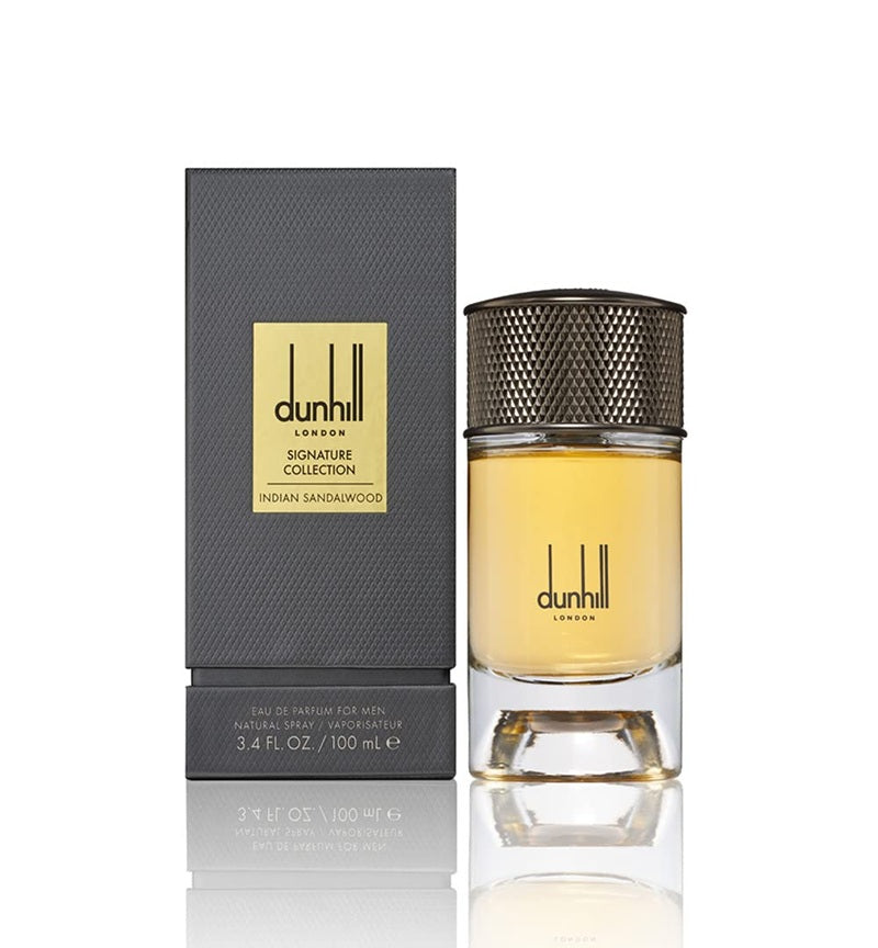 Dunhill London Indian Sandalwood EDP 100 ML with its package – niche perfume for men