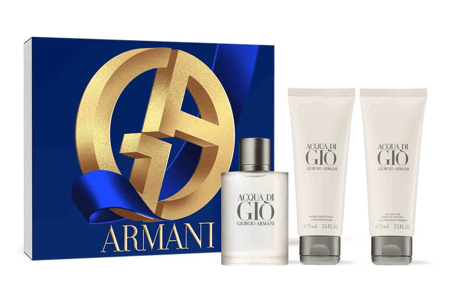 Acqua Di Gio EDT 100ml+ Aftershave 75ml+ shower gel 75ml – Perfume