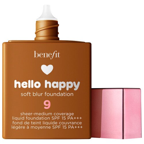 Benefit Hello Happy Soft Blur Liquid Foundation Light-medium Coverage SPF 15 PA+++/ 9 -Deep neutral